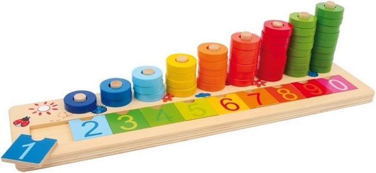 CountPlay | Spielerisches Zählen und Sortieren - Zählbrett aus Holz