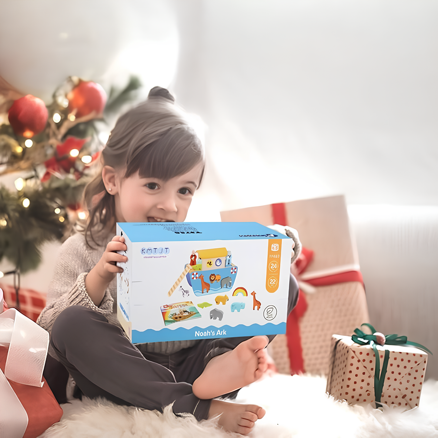 Wonder Ark | Spielen und Lernen mit Tieren - Montessori-Spielset aus Holz