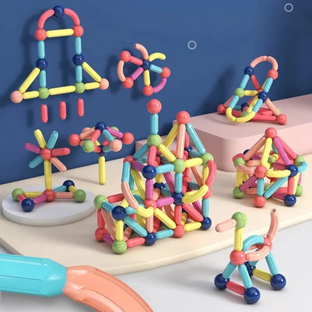 Kreatives Magnet-Bauset - Bildungs-Magnetische Bausteine für Kinder