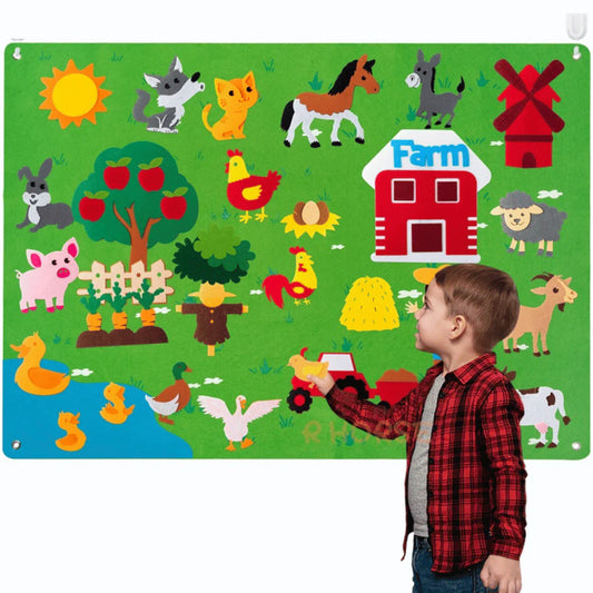 FeltPatch | Phantasievoll Lernen mit Tieren und Natur - Filz Spielbrett