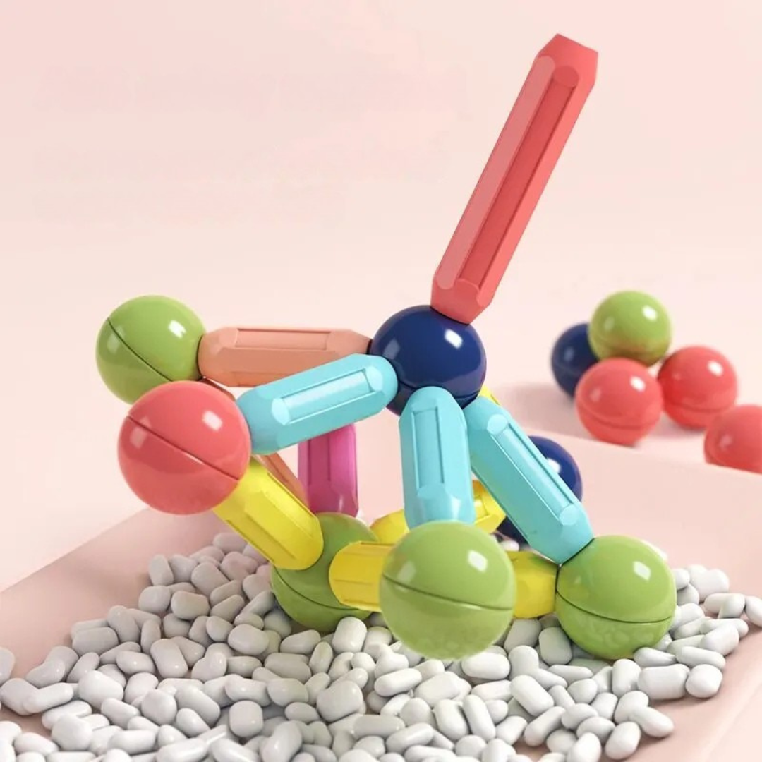 Kreatives Magnet-Bauset - Bildungs-Magnetische Bausteine für Kinder