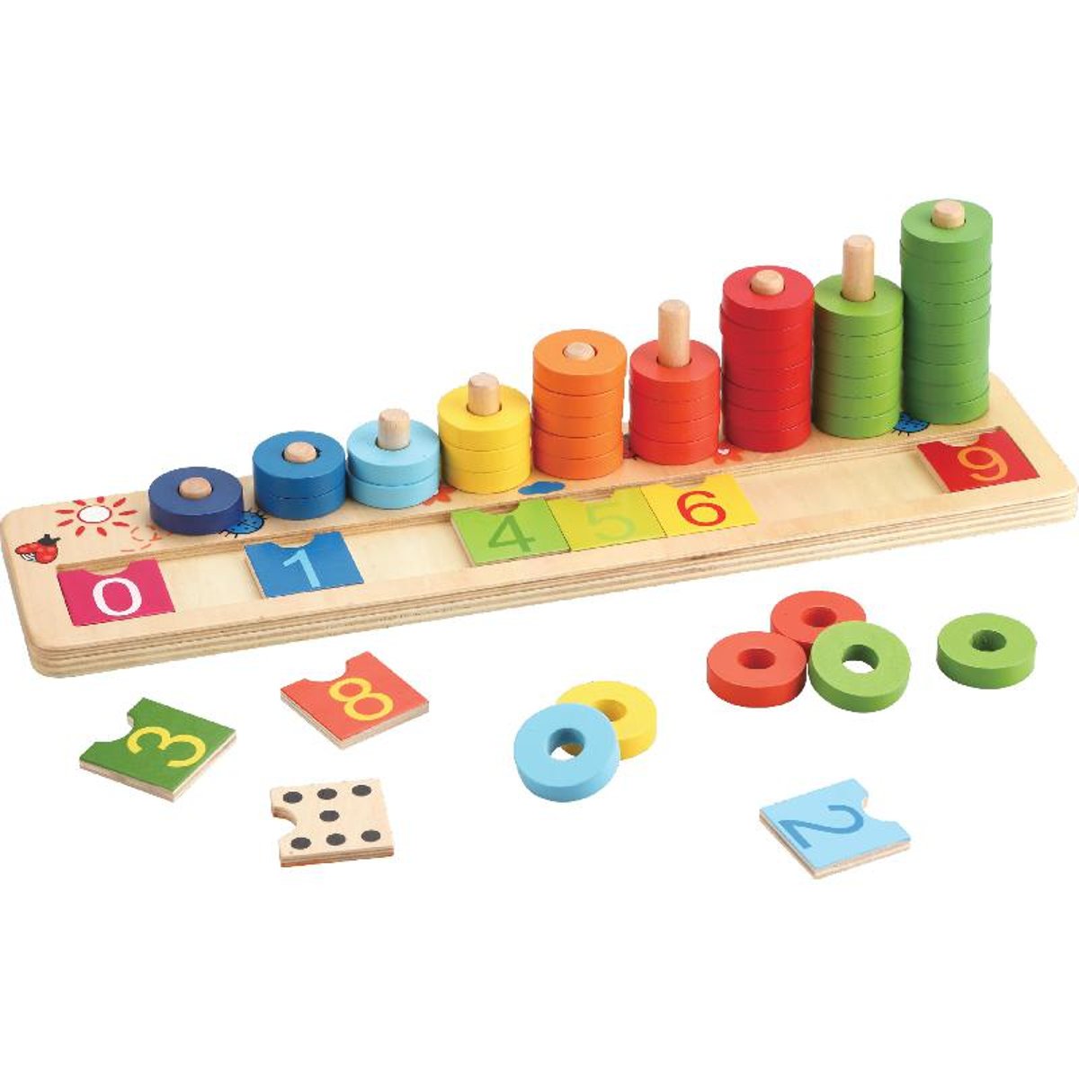 CountPlay | Spielerisches Zählen und Sortieren - Zählbrett aus Holz