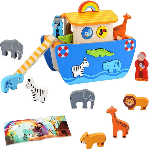 Wonder Ark | Spielen und Lernen mit Tieren - Montessori-Spielset aus Holz