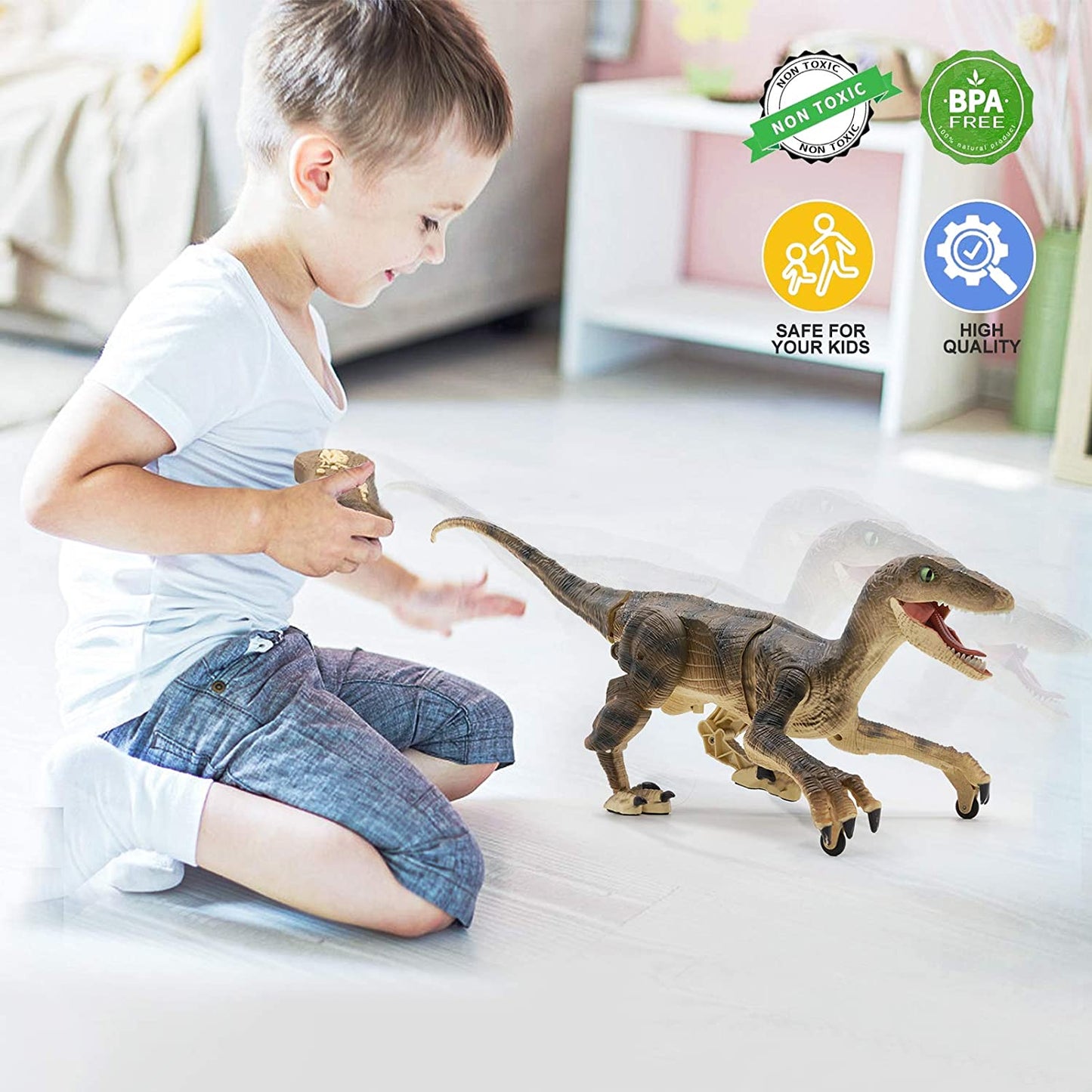 Ferngesteuertes Dinosaurier-Spielzeug | Brüllender und sich bewegender Dino