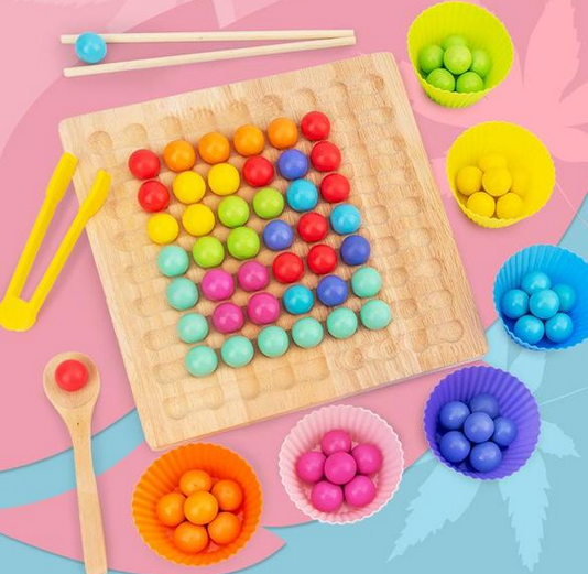 PerlenBlox | Montessori Perlentafel - Farbe, Zählen & Gewinnen