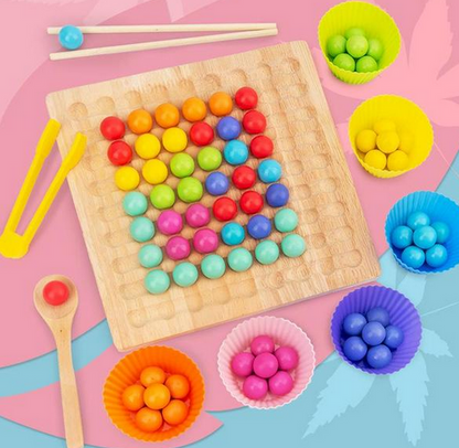 PerlenBlox | Montessori Perlentafel - Farbe, Zählen & Gewinnen
