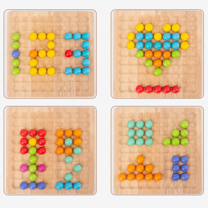 PerlenBlox | Montessori Perlentafel - Farbe, Zählen & Gewinnen