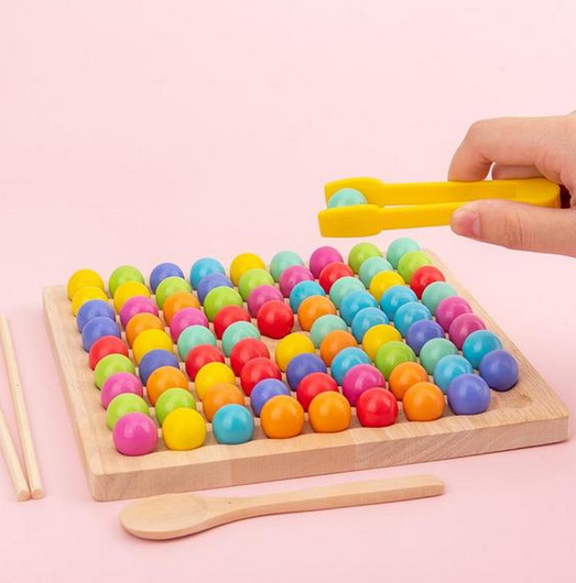 PerlenBlox | Montessori Perlentafel - Farbe, Zählen & Gewinnen