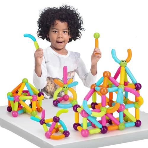 Kreatives Magnet-Bauset - Bildungs-Magnetische Bausteine für Kinder