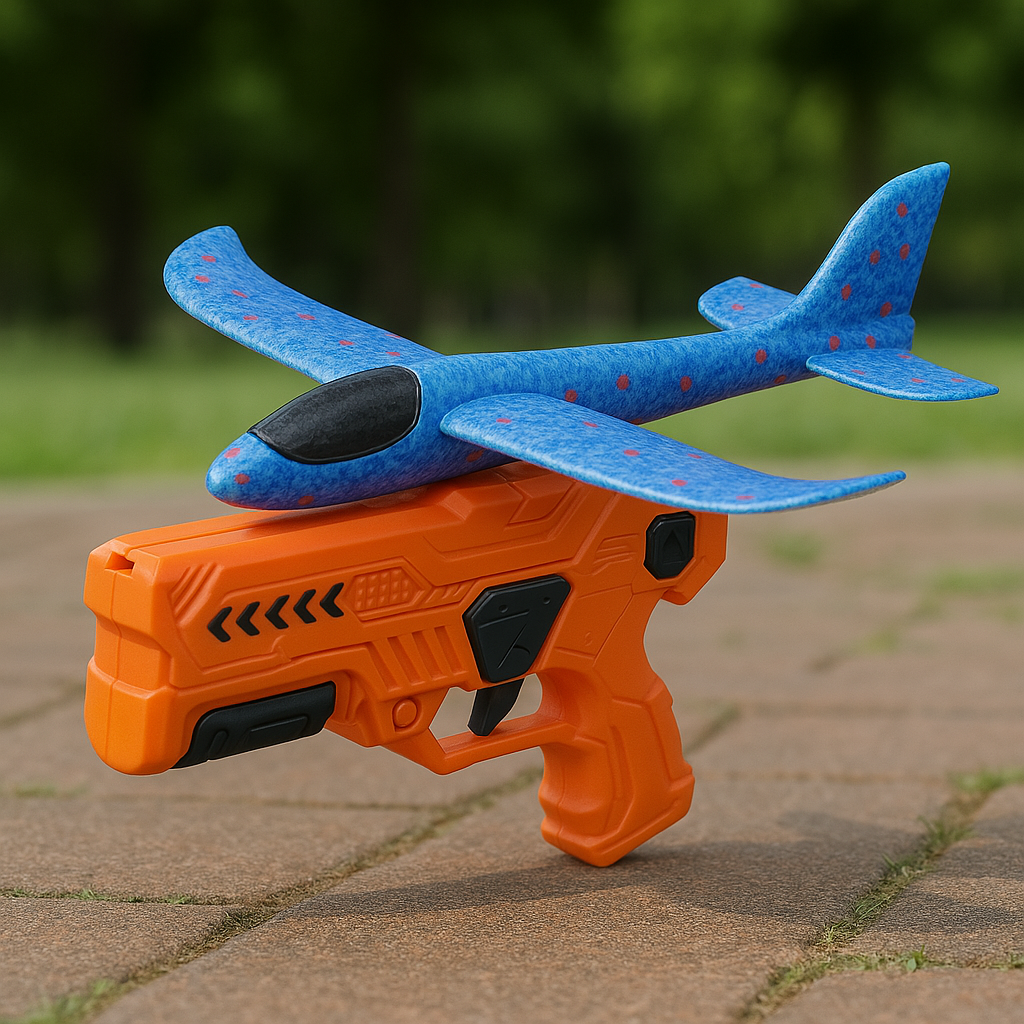 SkyBlaster | Lernen zielen & starten - Schaumstoffflugzeugwerfer