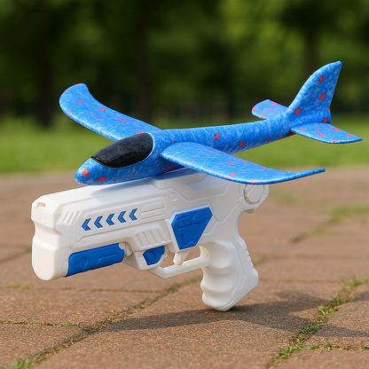 SkyBlaster | Lernen zielen & starten - Schaumstoffflugzeugwerfer