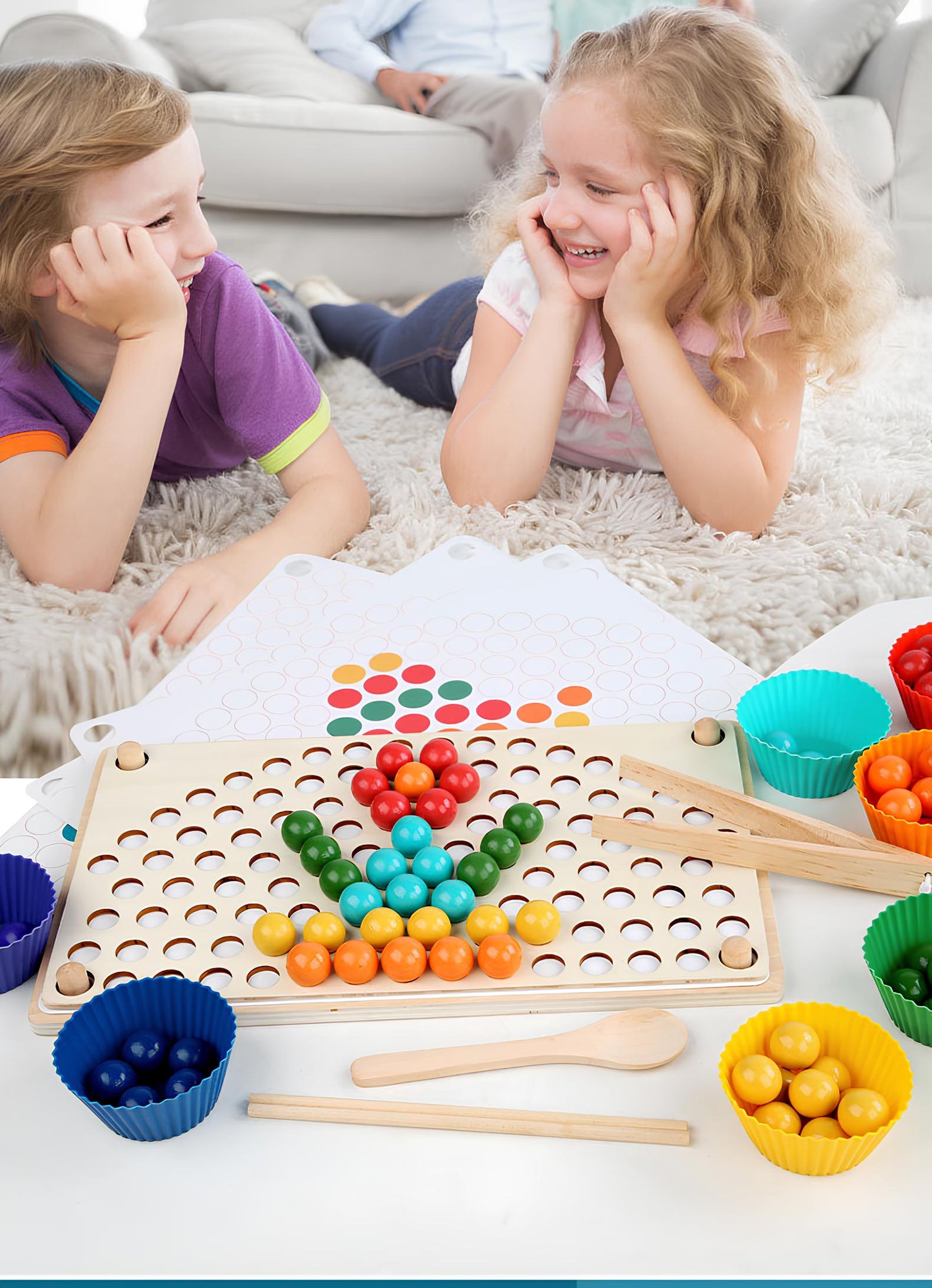 BrightBoard | Pädagogisches Spiel mit Farben - Montessori Holzspielzeug