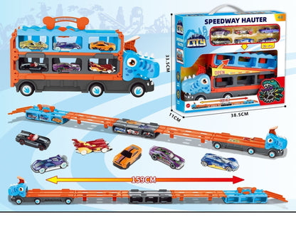 DinoExpress | Spielzeug-Lkw voller Action - Ausklappbarer Lkw