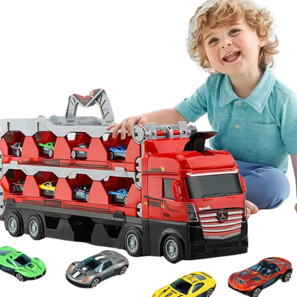 Multifunktionaler Spielzeug-Truck | Rennstrecke mit Startfunktion
