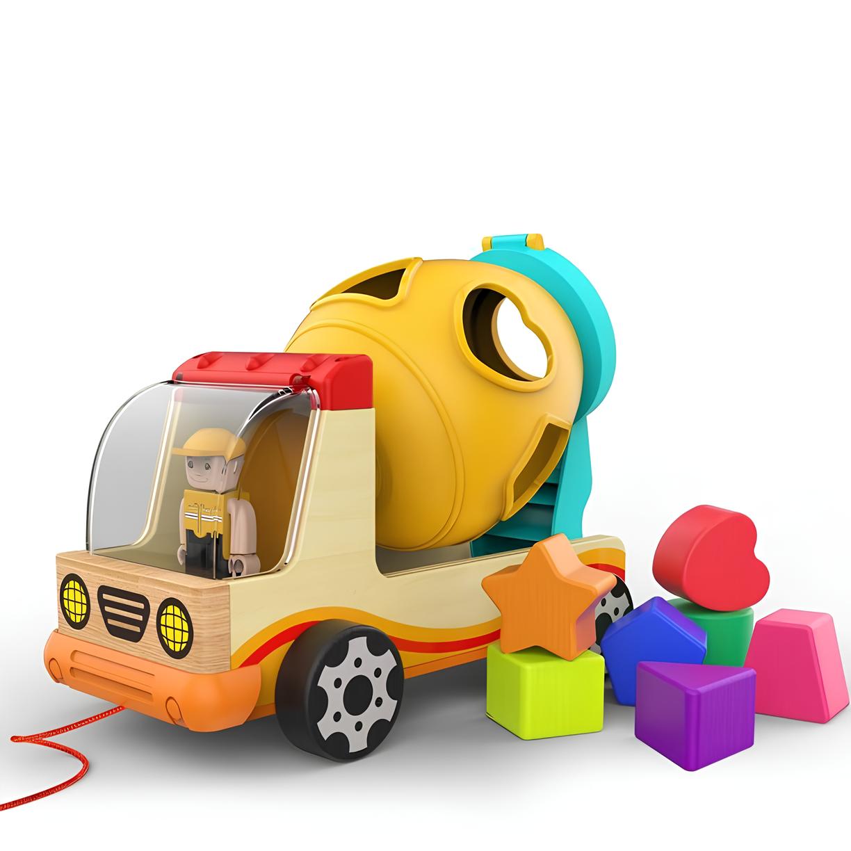 PuzzleTruck | Kombiniere Formen zum Spaß - Holzbauklötze