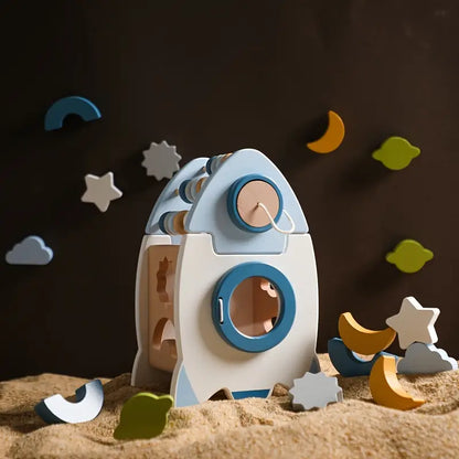 RocketPlay Blocks | Baue deine Traumrakete - Raketenset aus Holz