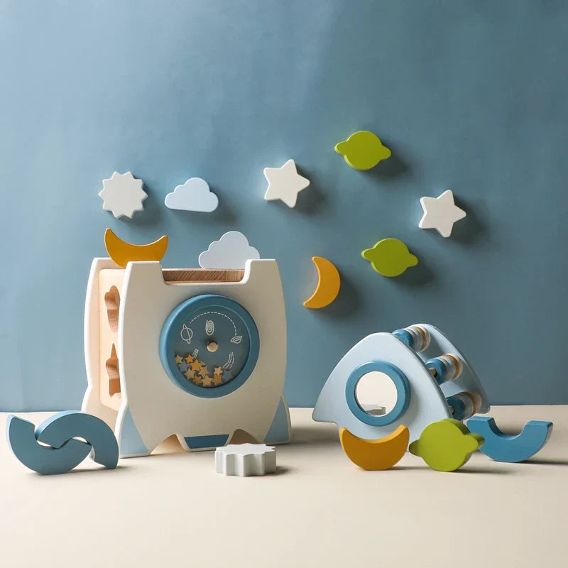 RocketPlay Blocks | Baue deine Traumrakete - Raketenset aus Holz