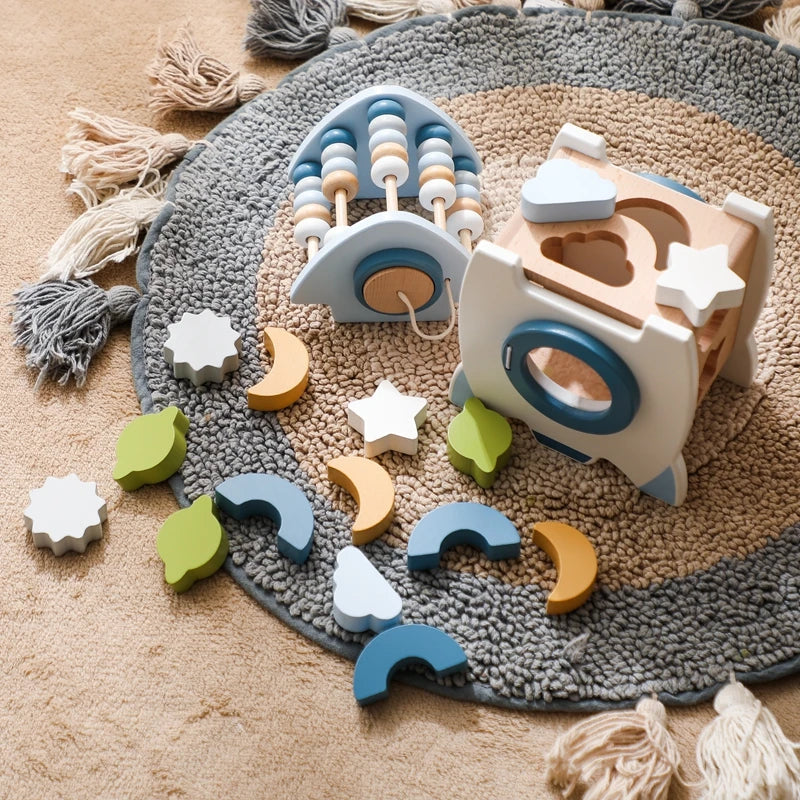 RocketPlay Blocks | Baue deine Traumrakete - Raketenset aus Holz