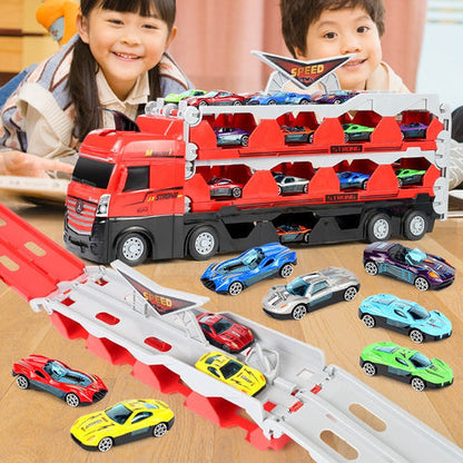 Multifunktionaler Spielzeug-Truck | Rennstrecke mit Startfunktion