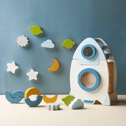 RocketPlay Blocks | Baue deine Traumrakete - Raketenset aus Holz