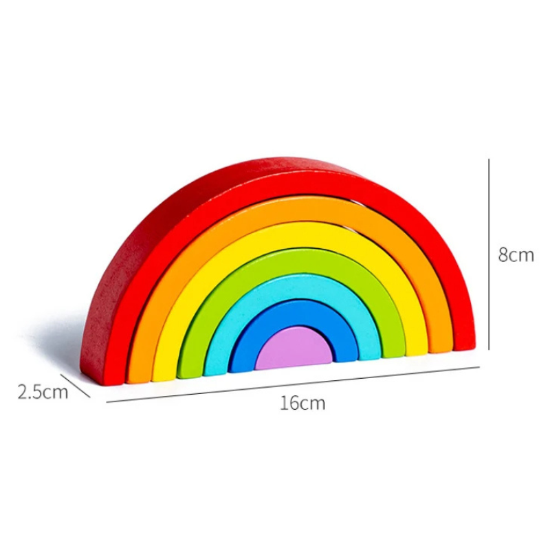 Regenbogen‑Stapel | Bau und Entdecke Farben - Bildungsspielzeug im Montessori-Stil zum Stapeln