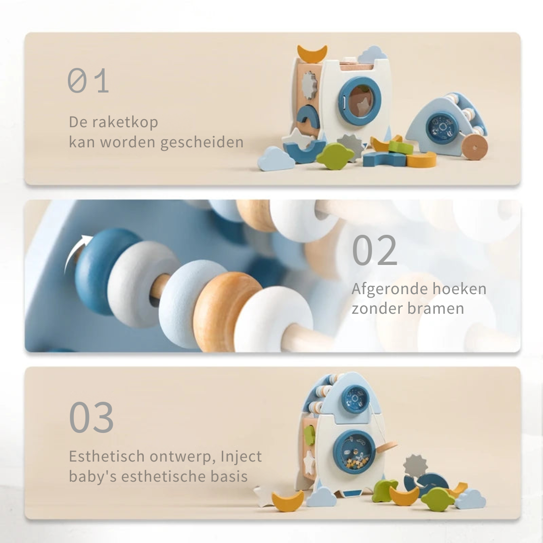RocketPlay Blocks | Baue deine Traumrakete - Raketenset aus Holz