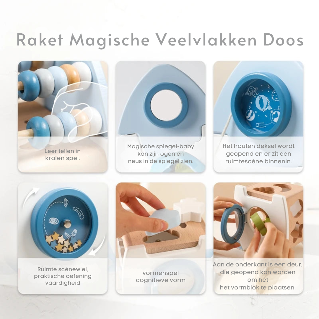 RocketPlay Blocks | Baue deine Traumrakete - Raketenset aus Holz
