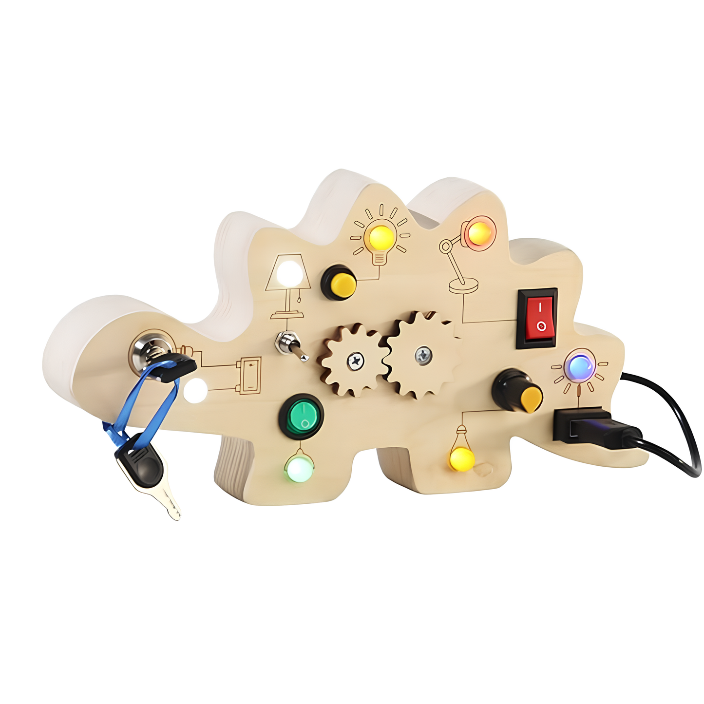 DinoQuest | Motorische Fähigkeiten und Problemlösungslernen - Montessori Activity Board