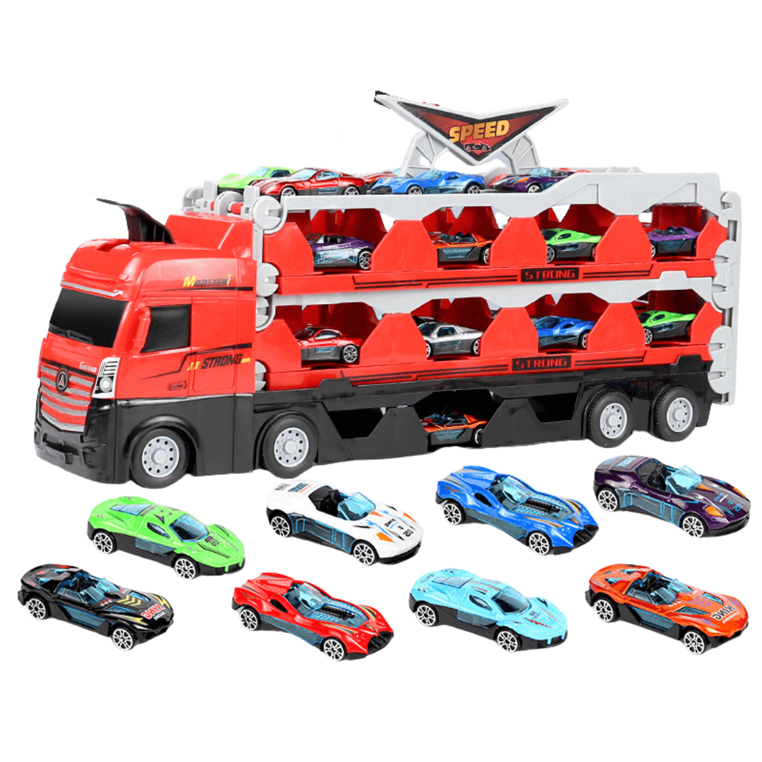 Multifunktionaler Spielzeug-Truck | Rennstrecke mit Startfunktion