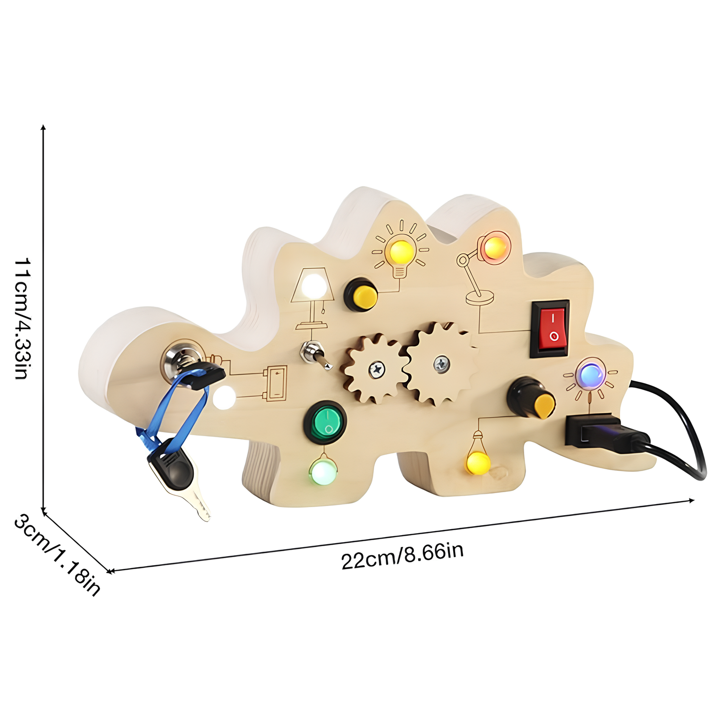 DinoQuest | Motorische Fähigkeiten und Problemlösungslernen - Montessori Activity Board