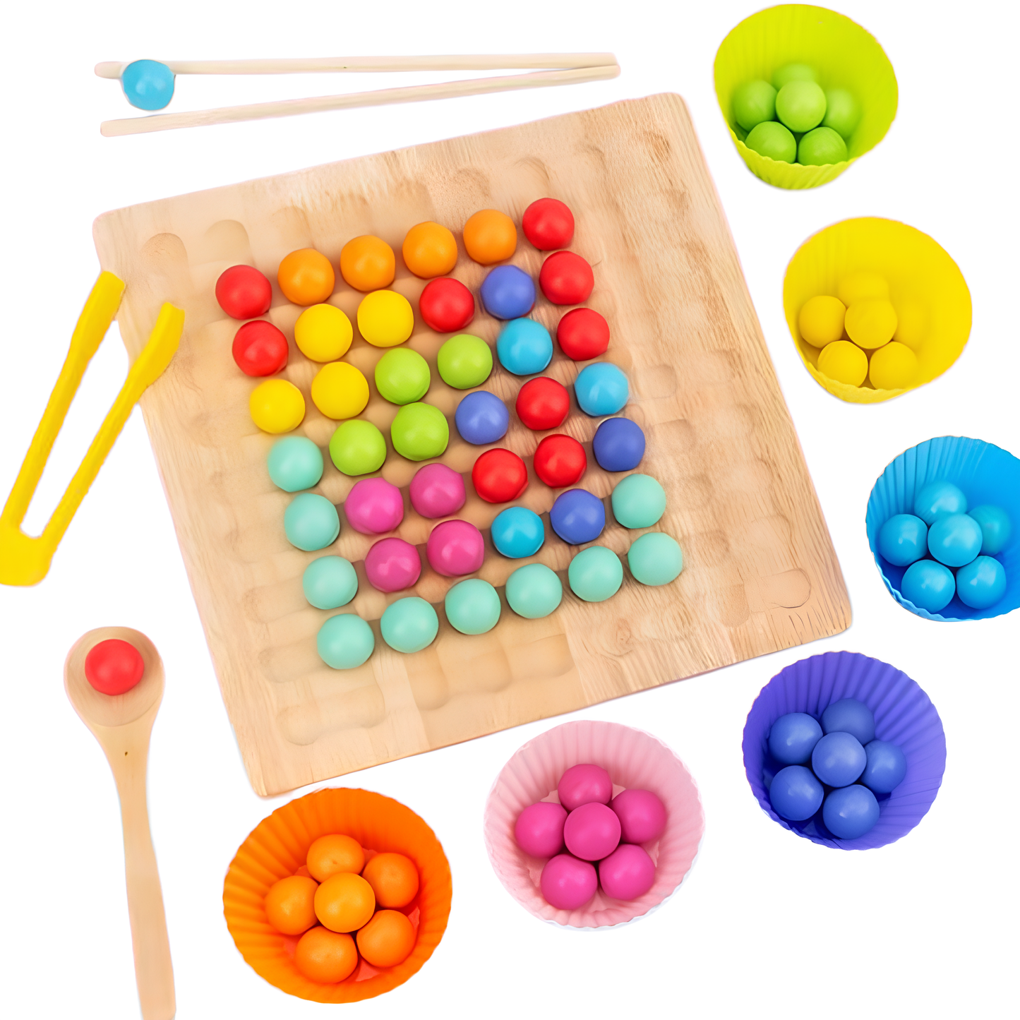 PerlenBlox | Montessori Perlentafel - Farbe, Zählen & Gewinnen