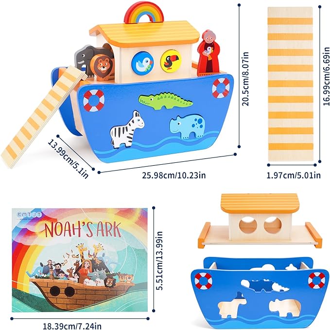 Wonder Ark | Spielen und Lernen mit Tieren - Montessori-Spielset aus Holz