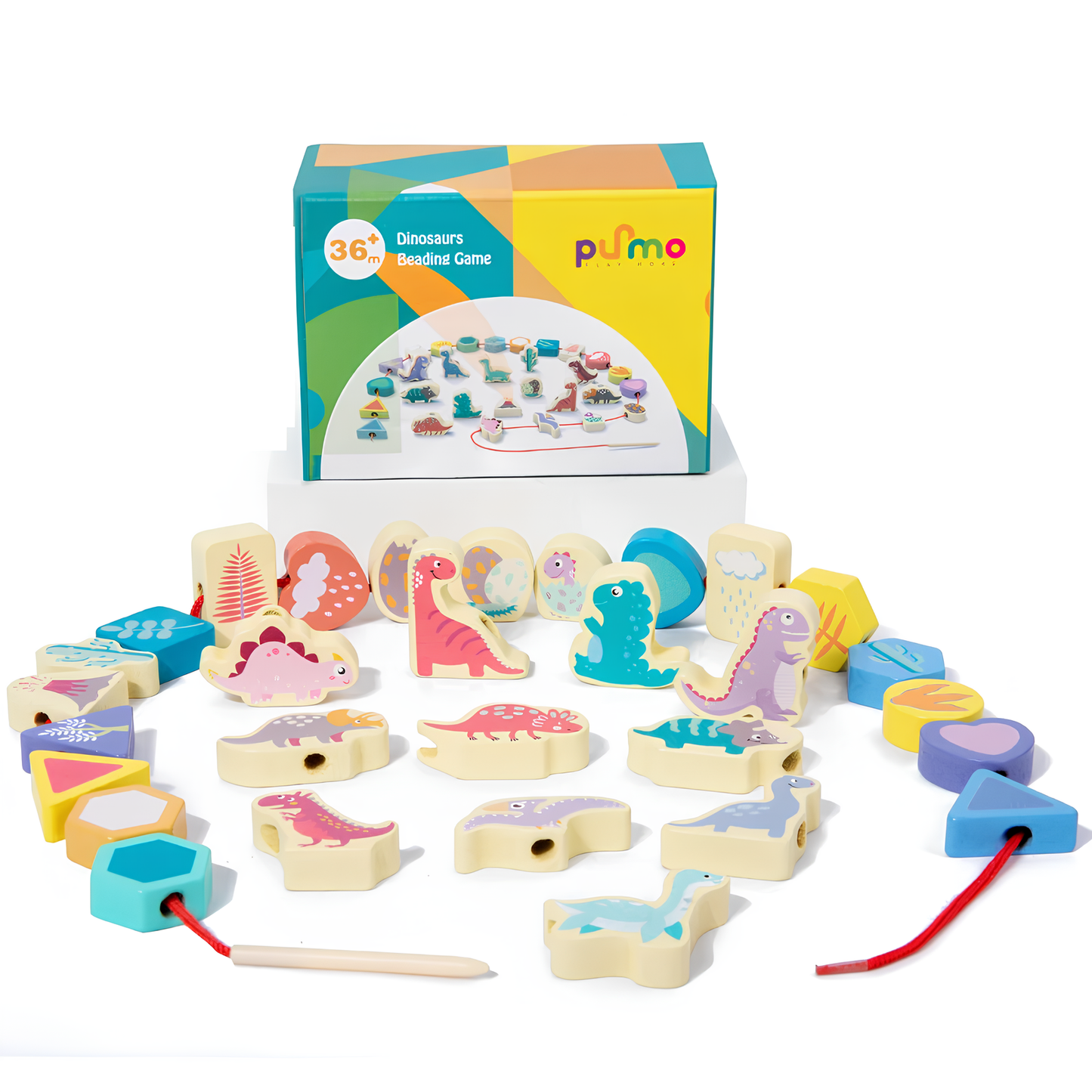 LaceZoo | Kombination aus Spiel und Bildung - Holzanzugspielset
