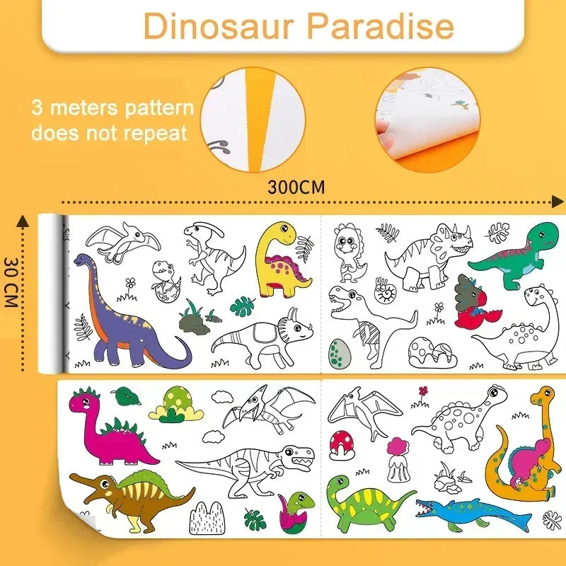 ArtRoll | Endloser Farbspaß - 3 Meter langes Farbpapier