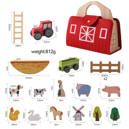 Bauernhofspielset aus Holz | Entdecke das Leben auf dem Bauernhof