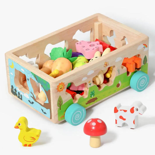 ShapeFarm | Lernen mit Tieren und Gemüse - Holzpuzzle