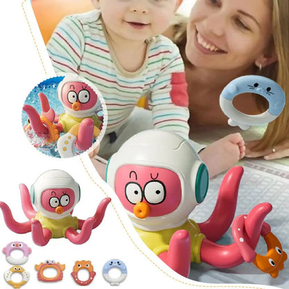 AquaCatch | Spritzringwurf - Oktopus Badspielzeug