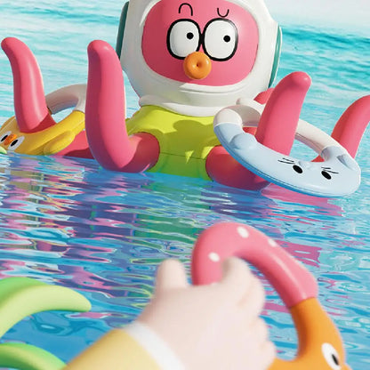 AquaCatch | Spritzringwurf - Oktopus Badspielzeug