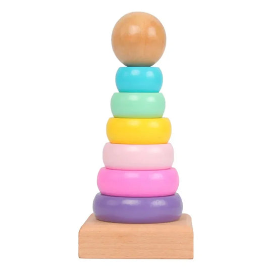 RainbowTops | Form & Farbe entdecken - Holz Stapelturm