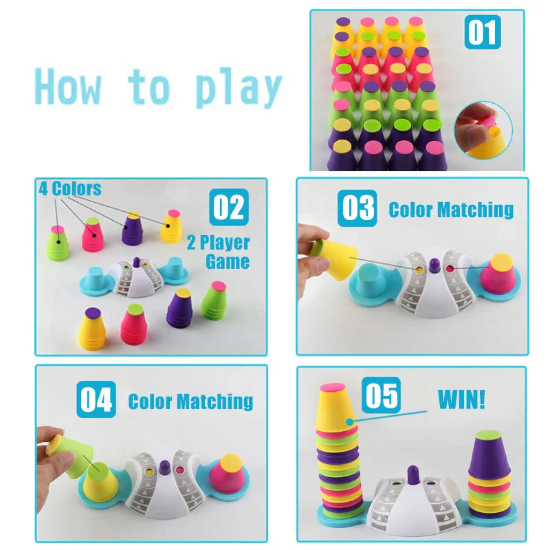 StackHero | Wettbewerbsbecher-Spiel - Geschicklichkeitsspiel