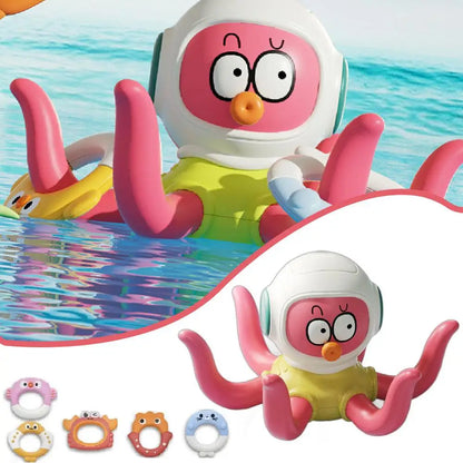 AquaCatch | Spritzringwurf - Oktopus Badspielzeug