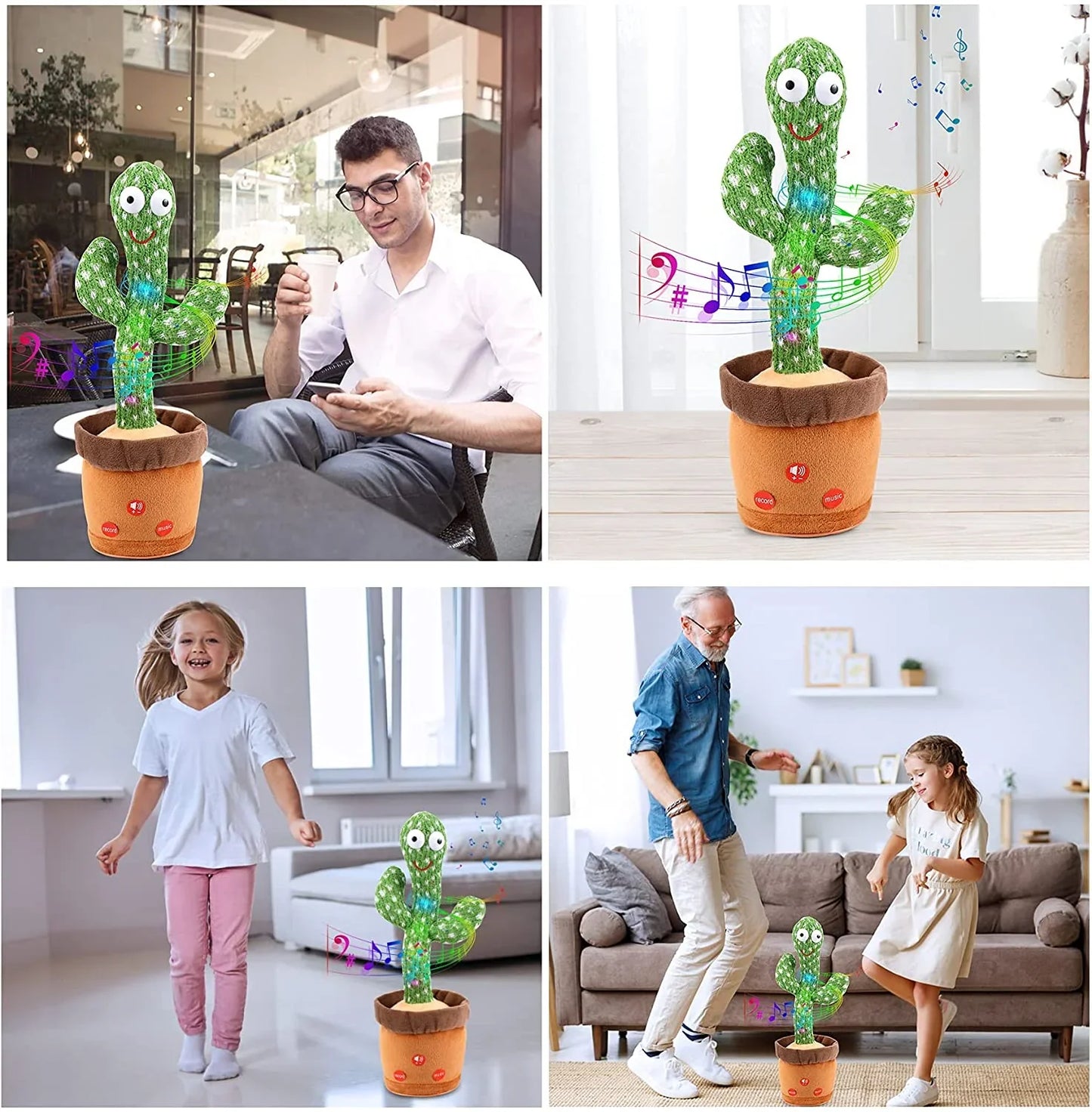 CactusBuddy | Wiederholt Wörter und singt mit - Interaktives Spielzeug