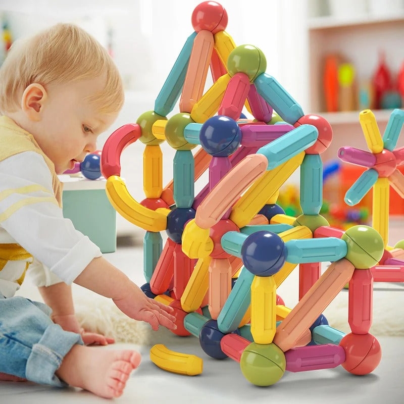 Kreatives Magnet-Bauset - Bildungs-Magnetische Bausteine für Kinder