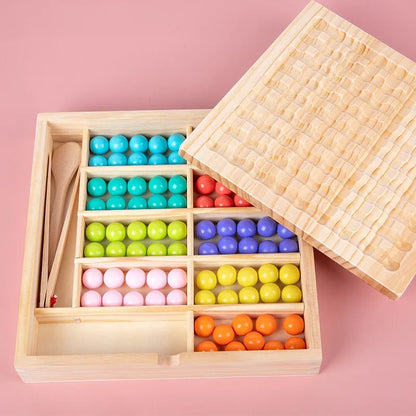 PerlenBlox | Montessori Perlentafel - Farbe, Zählen & Gewinnen