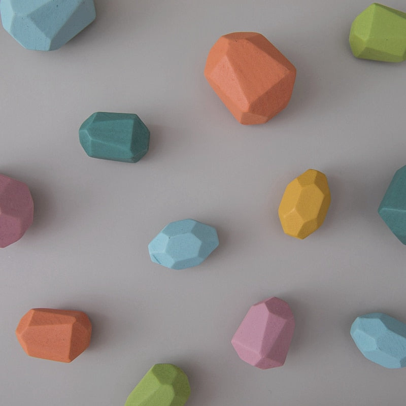 StoneStack | Bauen und Ausbalancieren mit Regenbogensteinen - Montessori Bildungsspielzeug